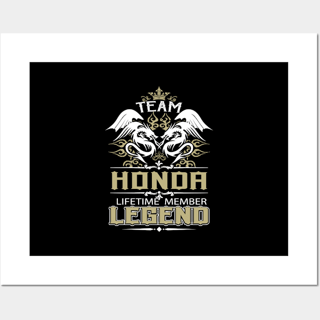 Honda Name T Shirt -  Team Honda Lifetime Member Legend Name Gift Item Tee Wall Art by yalytkinyq